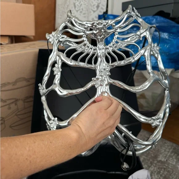 Mew Mews Ivara Skeleton Hollow Armor Top BNIB - Picture 13 of 16